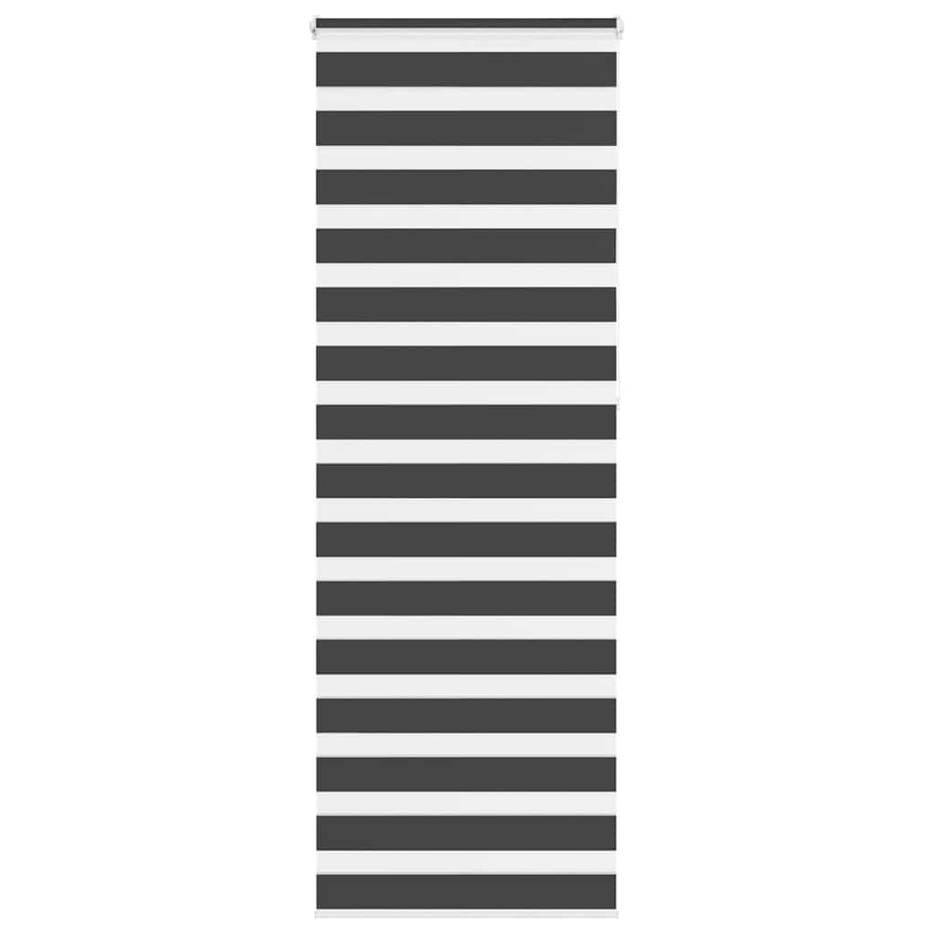 vidaXL Zebra Blind Black 85x230 cm Fabric Width 80,9 cm Polyester