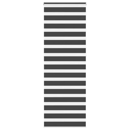 vidaXL Zebra Blind Black 85x230 cm Fabric Width 80,9 cm Polyester