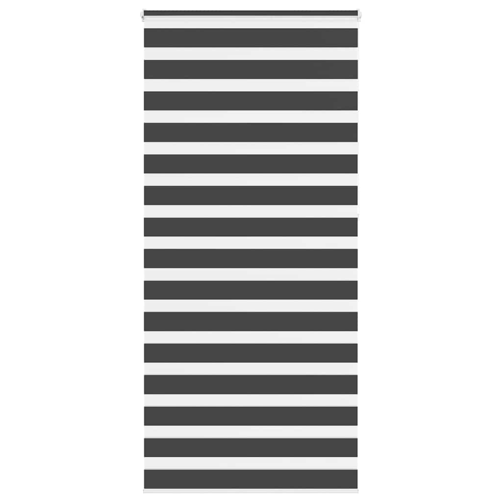 vidaXL Zebra Blind Black 100x230 cm Fabric Width 95,9 cm Polyester