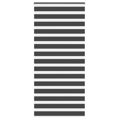 vidaXL Zebra Blind Black 105x230 cm Fabric Width 100.9 cm Polyester