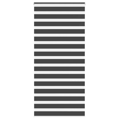 vidaXL Zebra Blind Black 110x230 cm Fabric Width 105.9 cm Polyester