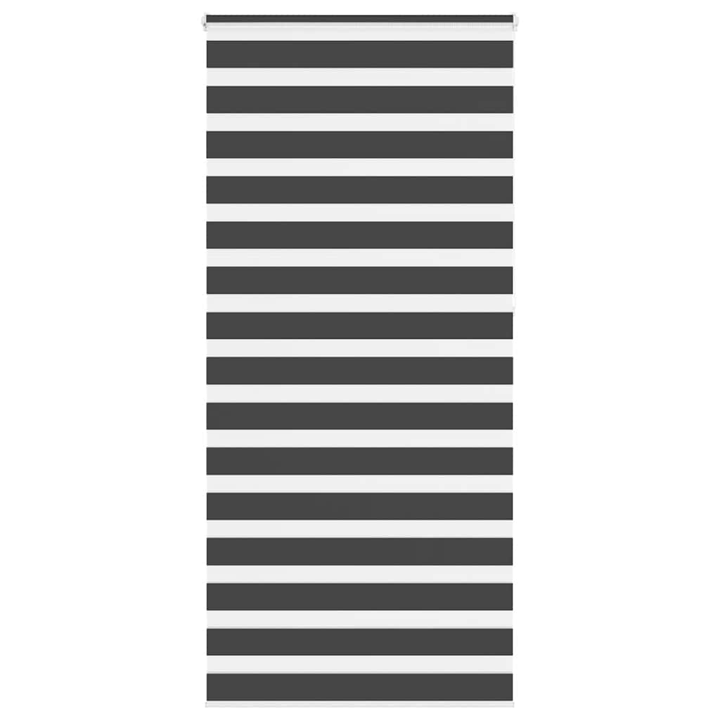 vidaXL Zebra Blind Black 115x230 cm Fabric Width 110,9 cm Polyester