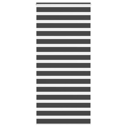 vidaXL Zebra Blind Black 115x230 cm Fabric Width 110,9 cm Polyester