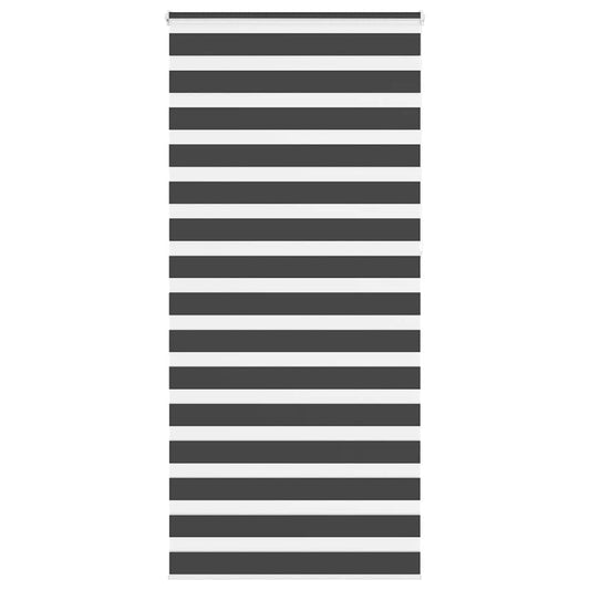 vidaXL Zebra Blind Black 115x230 cm Fabric Width 110,9 cm Polyester