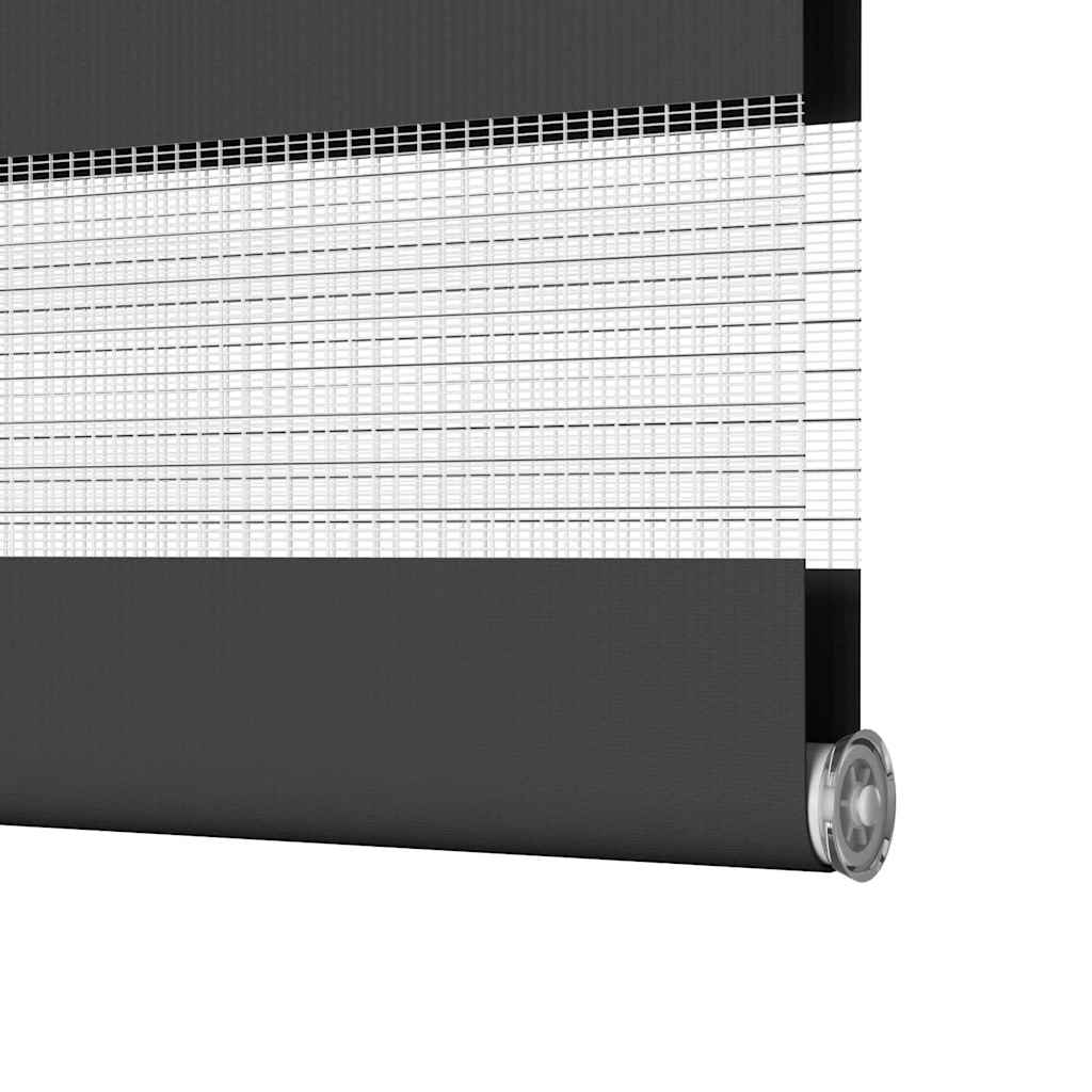 vidaXL Zebra Blind Black 115x230 cm Fabric Width 110,9 cm Polyester