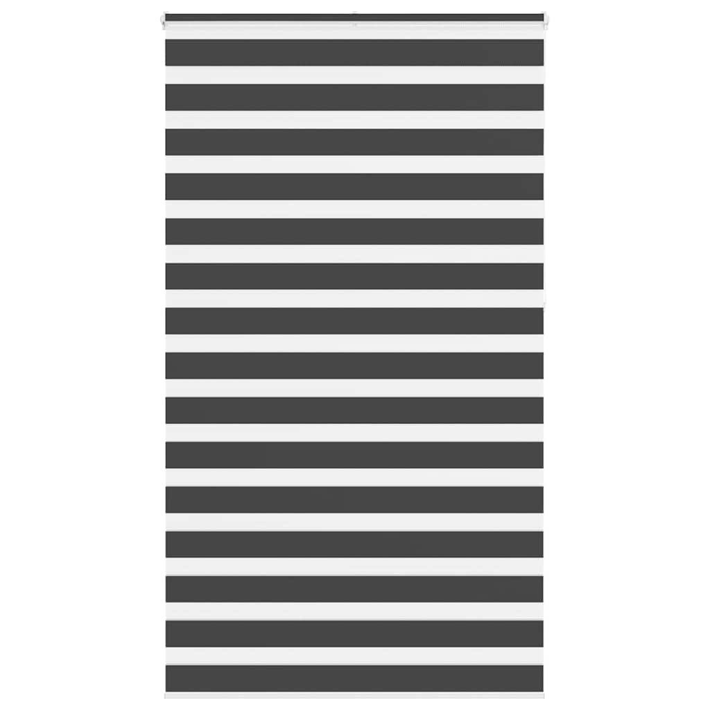 vidaXL Zebra Blind Black 120x230 cm Fabric Width 115,9 cm Polyester