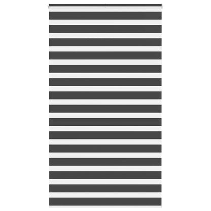 vidaXL Zebra Blind Black 120x230 cm Fabric Width 115,9 cm Polyester