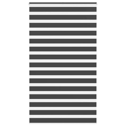 vidaXL Zebra Blind Black 120x230 cm Fabric Width 115,9 cm Polyester