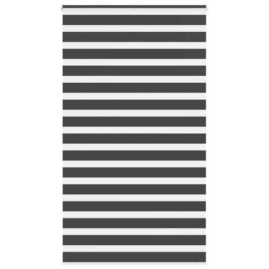 vidaXL Zebra Blind Black 130x230 cm Fabric Width 125,9 cm Polyester