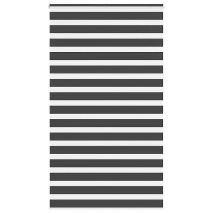 vidaXL Zebra Blind Black 135x230 cm Fabric Width 130.9 cm Polyester