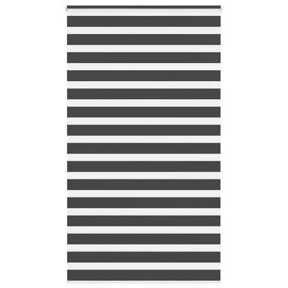 vidaXL Zebra Blind Black 135x230 cm Fabric Width 130.9 cm Polyester