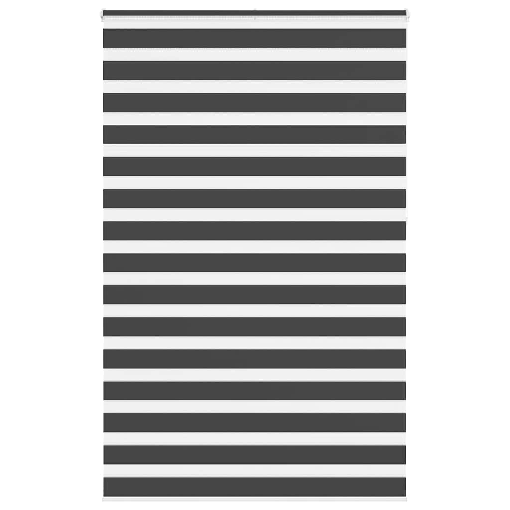 vidaXL Zebra Blind Black 145x230 cm Fabric Width 140,9 cm Polyester
