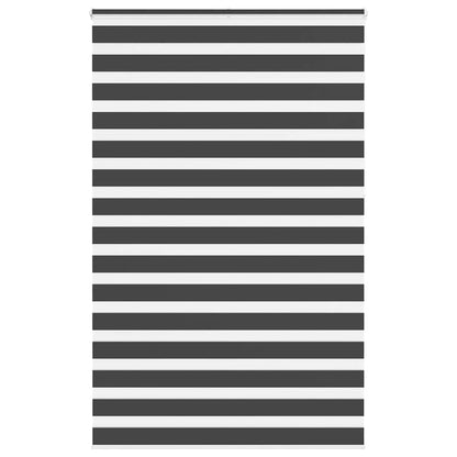 vidaXL Zebra Blind Black 145x230 cm Fabric Width 140,9 cm Polyester