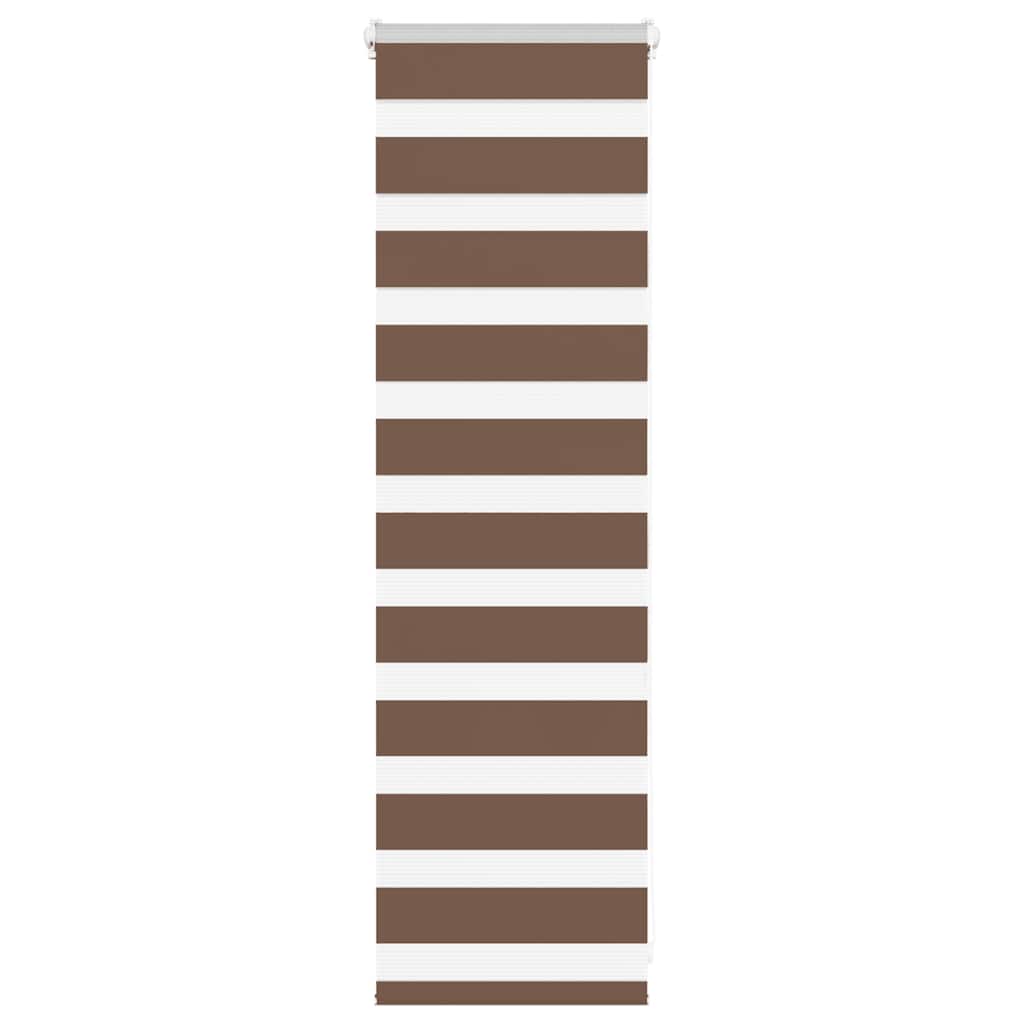 vidaXL Zebra Blind Brown 40x100 cm Fabric Width 35.9 cm Polyester