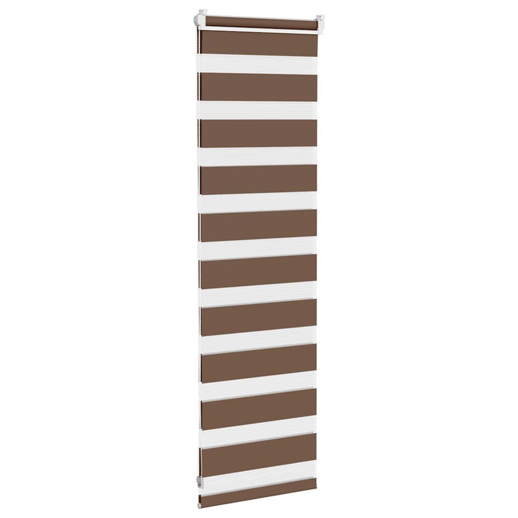 vidaXL Zebra Blind Brown 40x100 cm Fabric Width 35,9 cm Polyester
