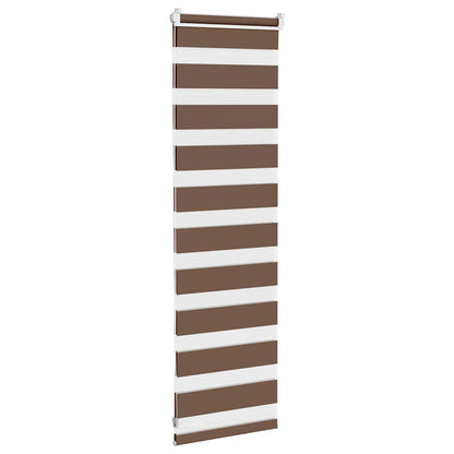 vidaXL Zebra Blind Brown 50x100 cm Fabric Width 45,9 cm Polyester