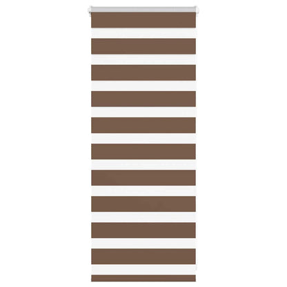 vidaXL Zebra Blind Brown 60x100 cm Fabric Width 55.9 cm Polyester