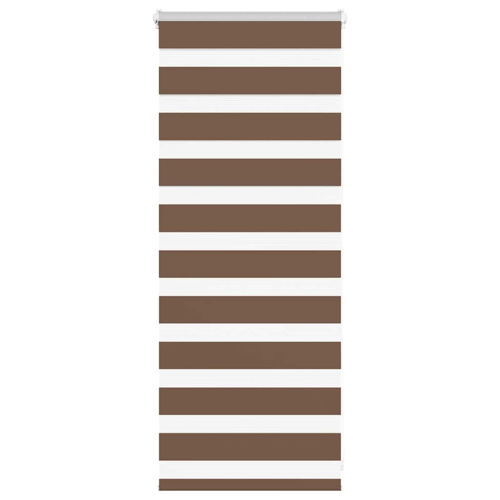vidaXL Zebra Blind Brown 60x100 cm Fabric Width 55,9 cm Polyester