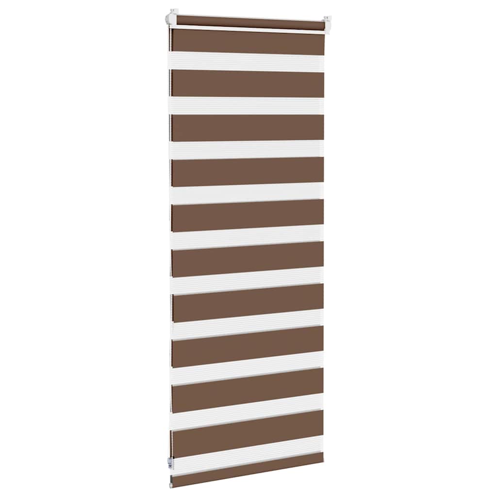 vidaXL Zebra Blind Brown 60x100 cm Fabric Width 55,9 cm Polyester