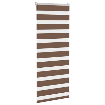 vidaXL Zebra Blind Brown 60x100 cm Fabric Width 55,9 cm Polyester