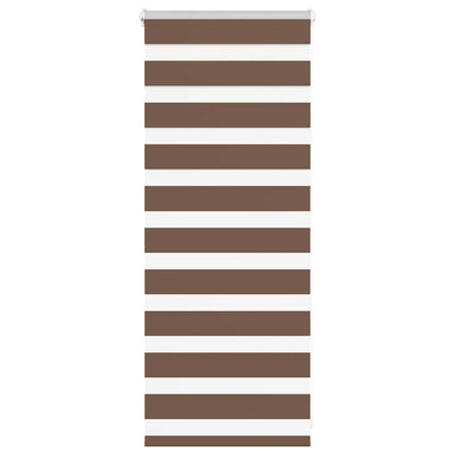 vidaXL Zebra Blind Brown 65x100 cm Fabric Width 60.9 cm Polyester