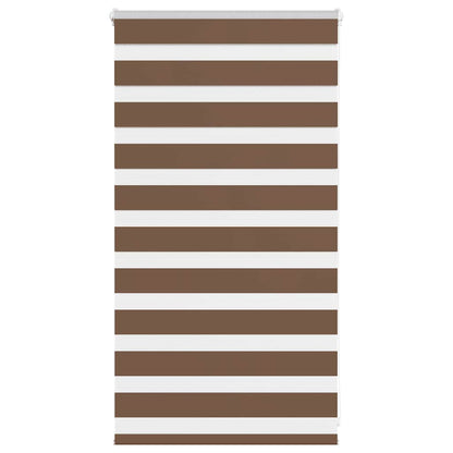 vidaXL Zebra Blind Brown 70x100 cm Fabric Width 65.9 cm Polyester