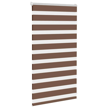 vidaXL Zebra Blind Brown 70x100 cm Fabric Width 65,9 cm Polyester