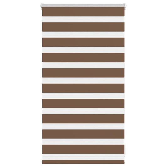 vidaXL Zebra Blind Brown 75x100 cm Fabric Width 70.9 cm Polyester