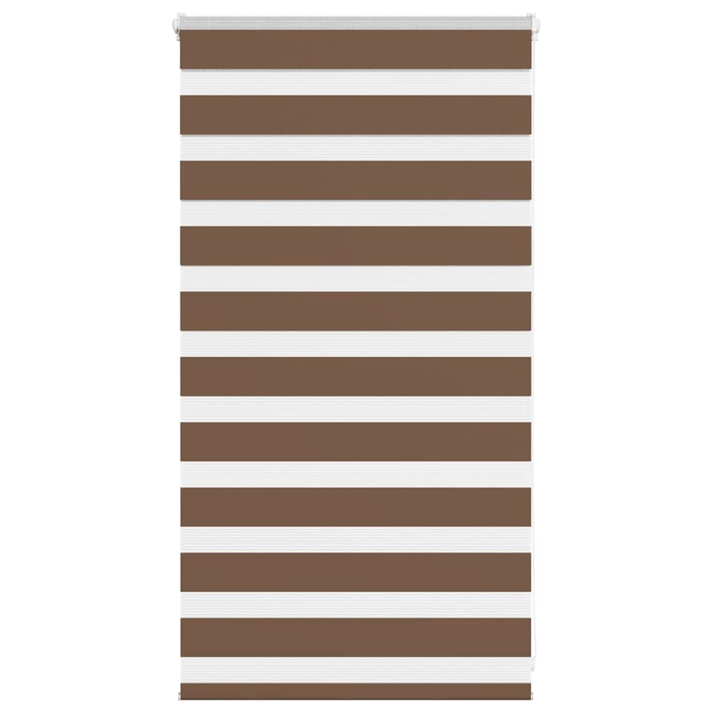 vidaXL Zebra Blind Brown 75x100 cm Fabric Width 70.9 cm Polyester