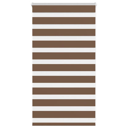 vidaXL Zebra Blind Brown 75x100 cm Fabric Width 70.9 cm Polyester