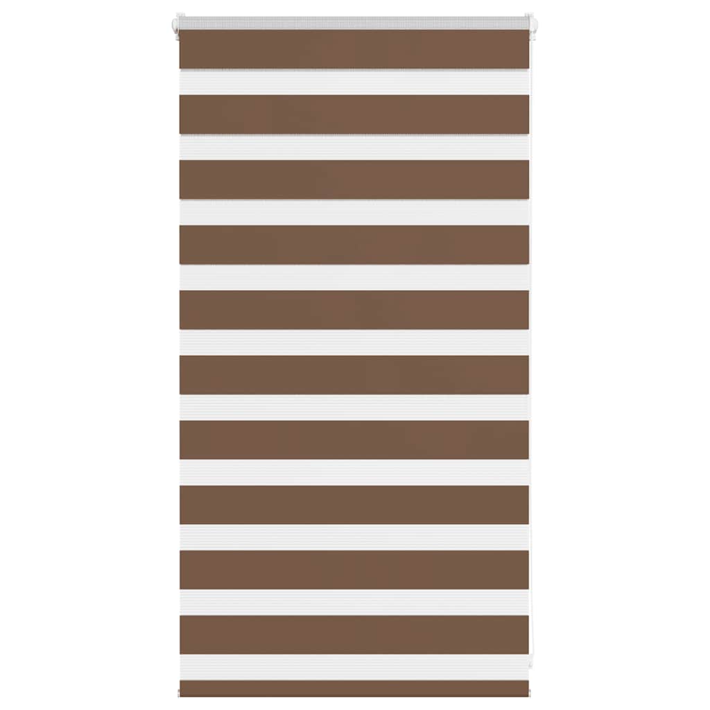 vidaXL Zebra Blind Brown 80x100 cm Fabric Width 75.9 cm Polyester