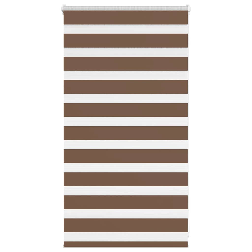 vidaXL Zebra Blind Brown 90x100 cm Fabric Width 85,9 cm Polyester