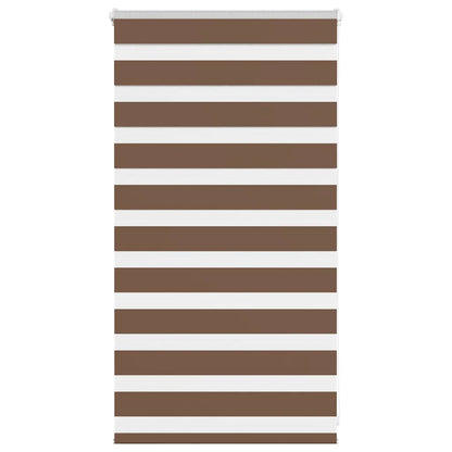 vidaXL Zebra Blind Brown 90x100 cm Fabric Width 85.9 cm Polyester