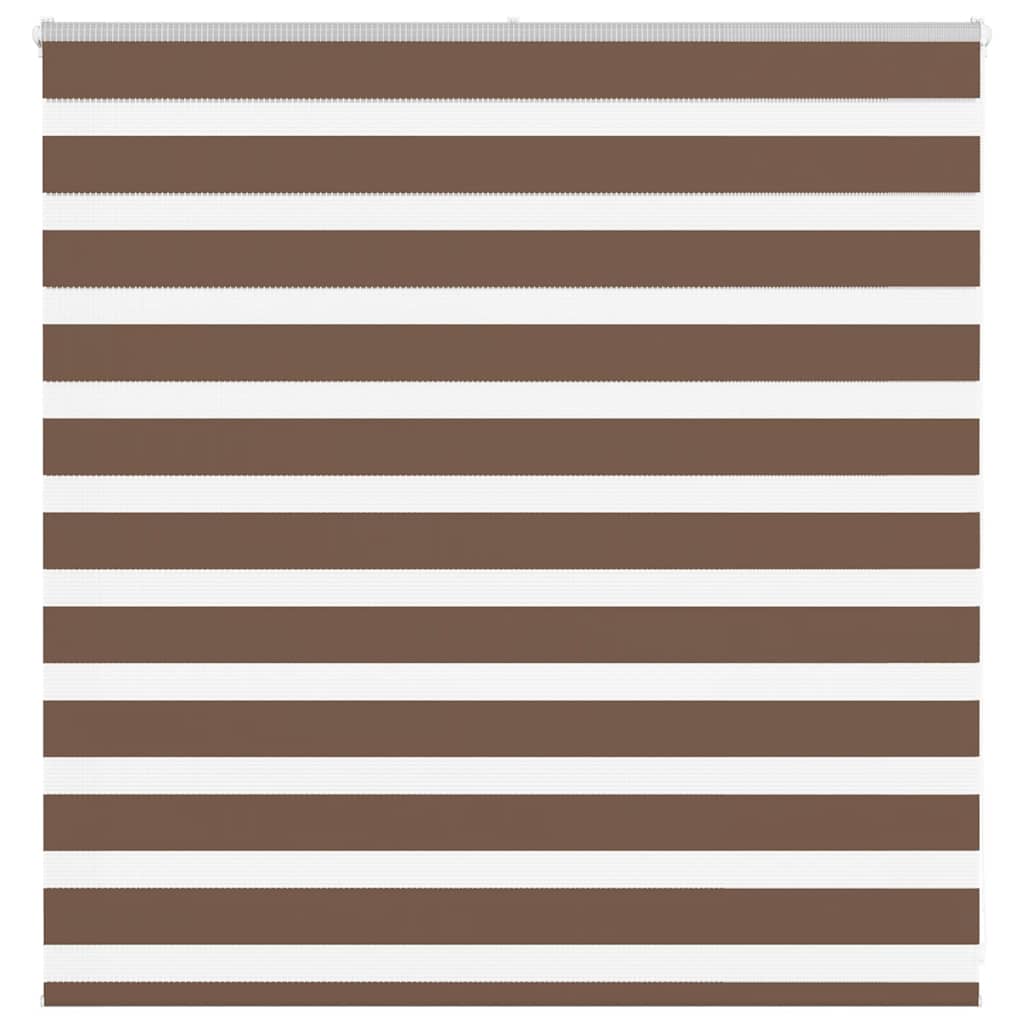 vidaXL Zebra Blind Brown 145x100 cm Fabric Width 140,9 cm Polyester