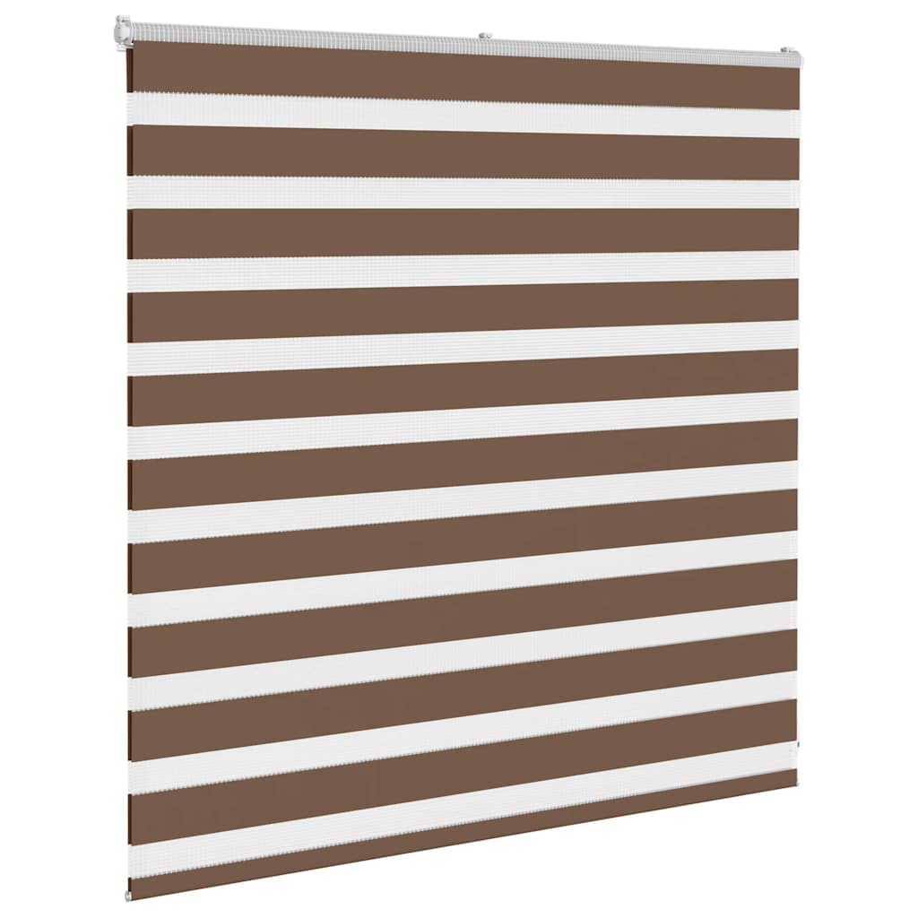 vidaXL Zebra Blind Brown 145x100 cm Fabric Width 140,9 cm Polyester