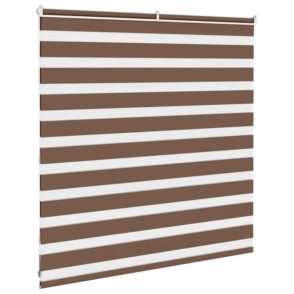 vidaXL Zebra Blind Brown 145x100 cm Fabric Width 140,9 cm Polyester