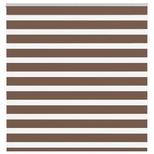vidaXL Zebra Blind Brown 150x100 cm Fabric Width 145.9 cm Polyester