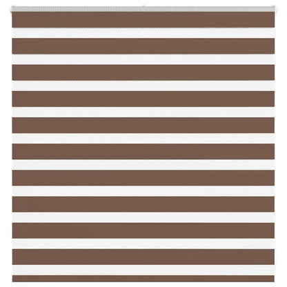 vidaXL Zebra Blind Brown 150x100 cm Fabric Width 145.9 cm Polyester