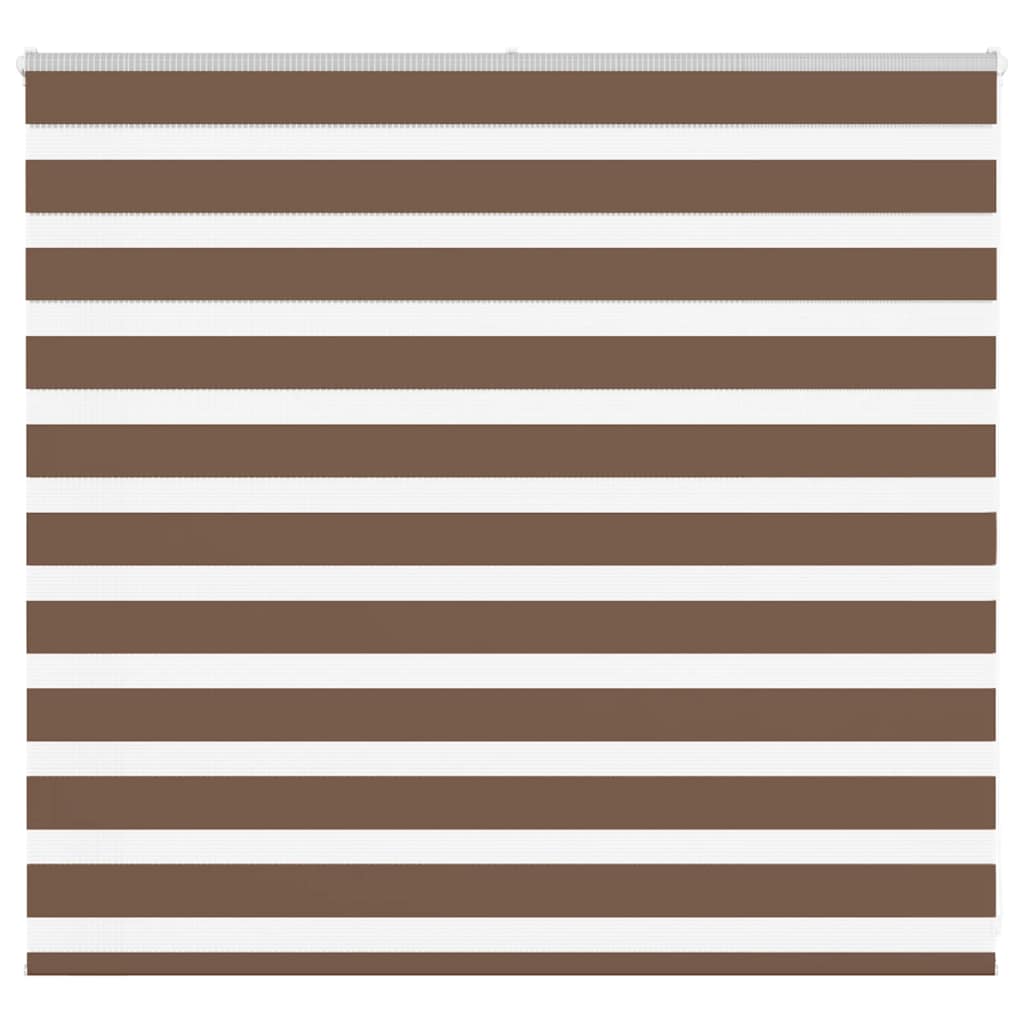 vidaXL Zebra Blind Brown 155x100 cm Fabric Width 150.9 cm Polyester