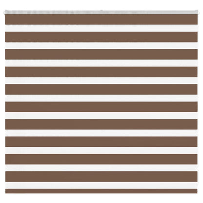 vidaXL Zebra Blind Brown 155x100 cm Fabric Width 150.9 cm Polyester