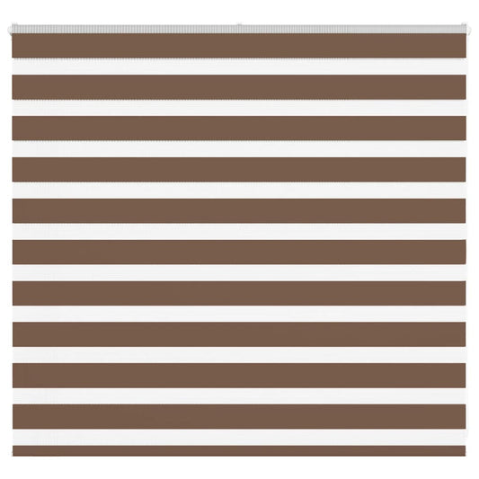 vidaXL Zebra Blind Brown 155x100 cm Fabric Width 150,9 cm Polyester