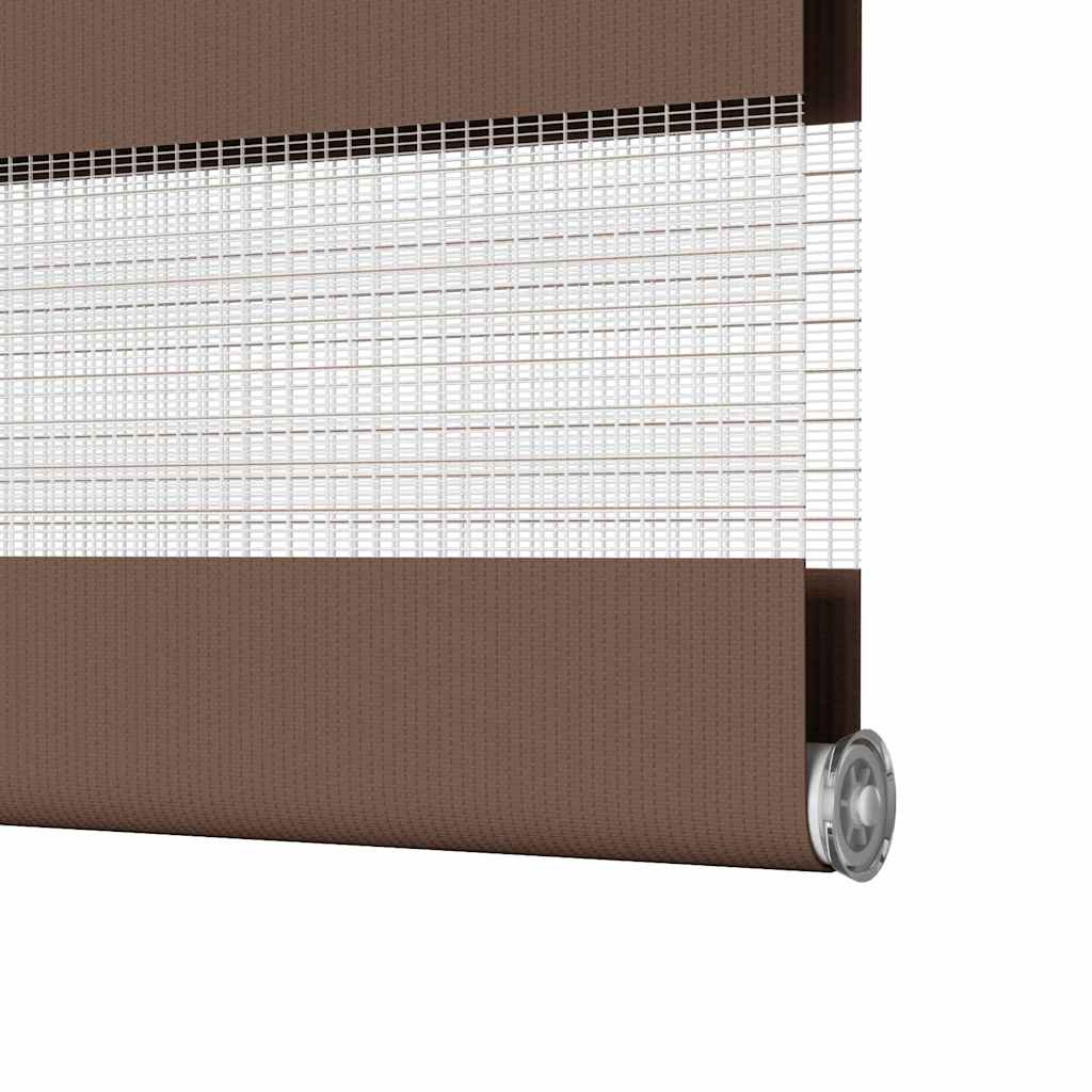 vidaXL Zebra Blind Brown 155x100 cm Fabric Width 150,9 cm Polyester