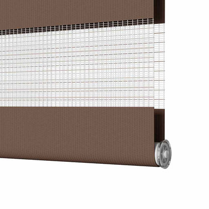 vidaXL Zebra Blind Brown 155x100 cm Fabric Width 150,9 cm Polyester