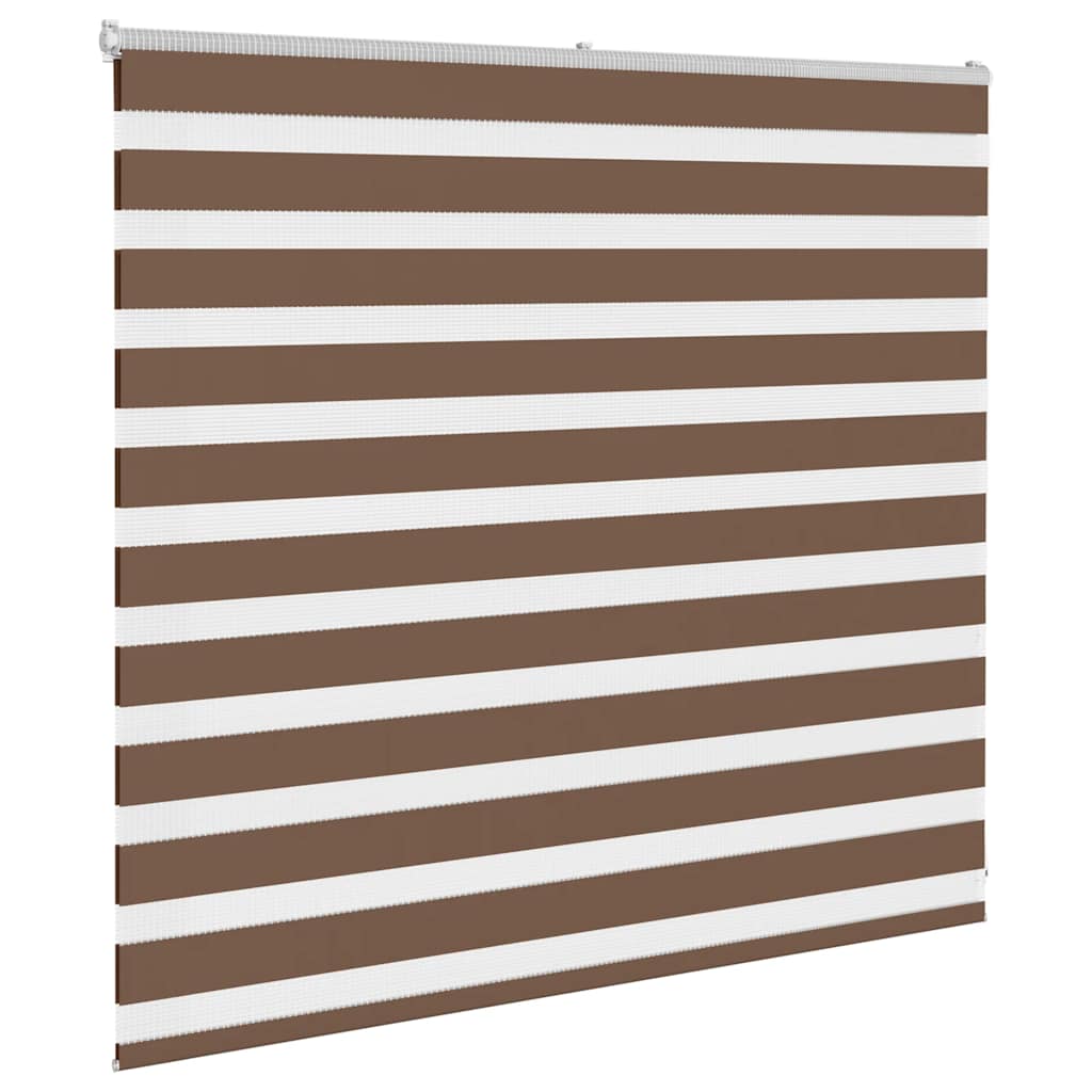 vidaXL Zebra Blind Brown 155x100 cm Fabric Width 150,9 cm Polyester