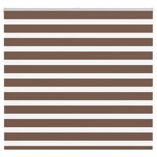 vidaXL Zebra Blind Brown 165x100 cm Fabric Width 160.9 cm Polyester