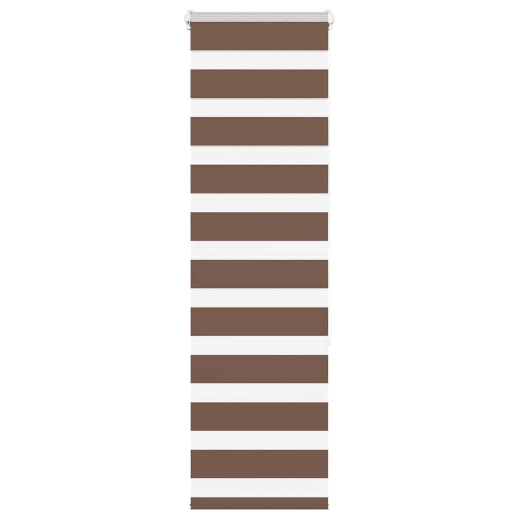 vidaXL Zebra Blind Brown 40x150 cm Fabric Width 35.9 cm Polyester