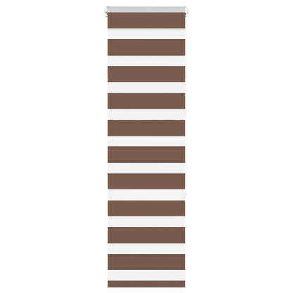 vidaXL Zebra Blind Brown 40x150 cm Fabric Width 35.9 cm Polyester