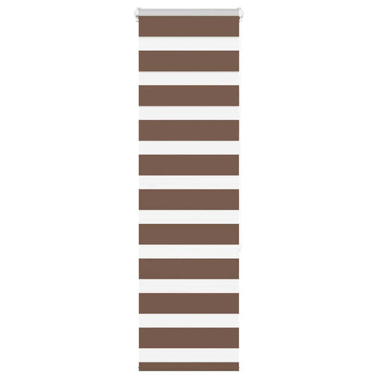 vidaXL Zebra Blind Brown 40x150 cm Fabric Width 35,9 cm Polyester
