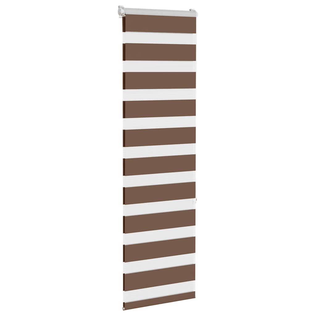 vidaXL Zebra Blind Brown 40x150 cm Fabric Width 35,9 cm Polyester