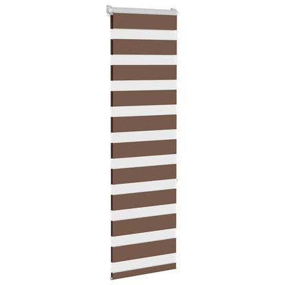 vidaXL Zebra Blind Brown 40x150 cm Fabric Width 35,9 cm Polyester